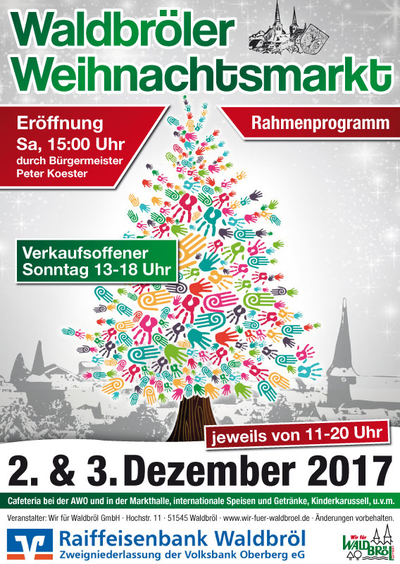 Plakat zum Weihnachtsmarkt
Programm des Weihnachtsmarkts