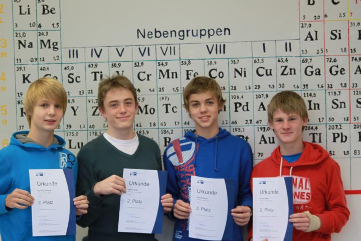 Die Schüler des Hollenberg-Gymnasiums erhielten Urkunden für ihre Teilnahme am Wettbewerb