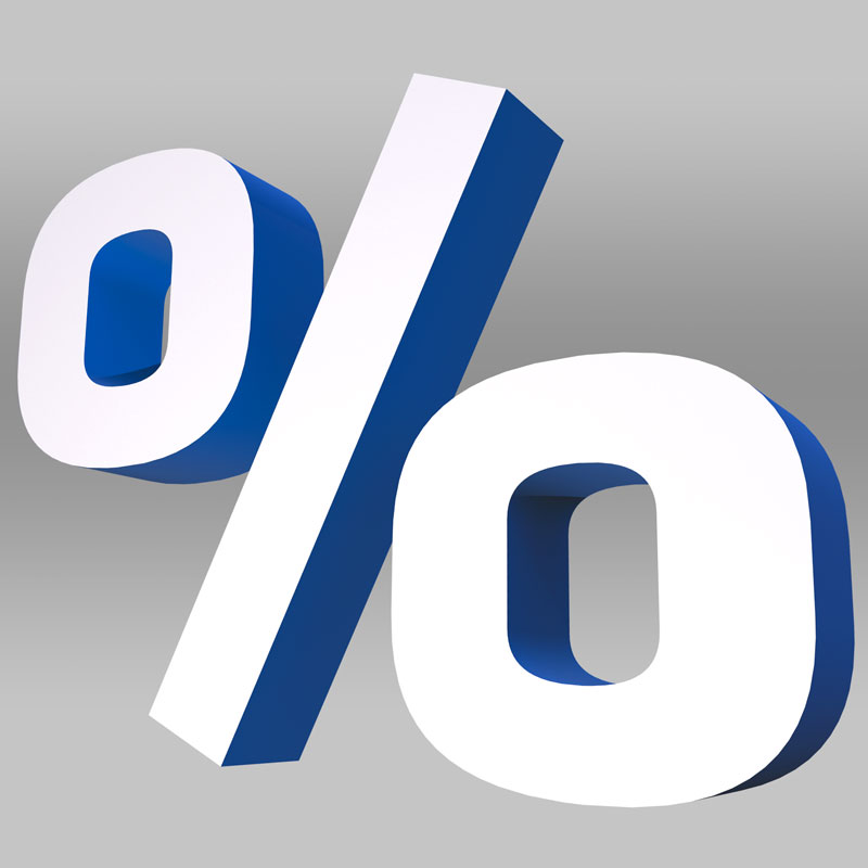 Prozent-Zeichen (Symbolbild)