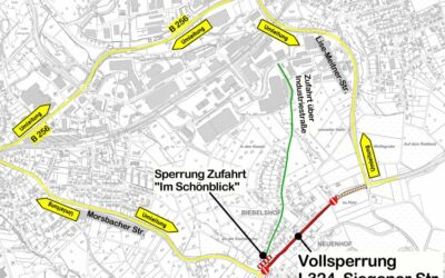 Vollsperrung der L324 im Bereich der Ortslage Waldbröl – Biebelshof