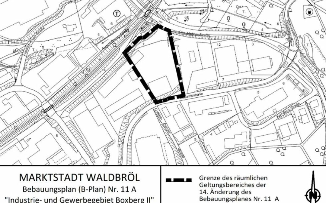 14. Änderung des Bebauungsplanes Nr. 11 A „Industrie- und Gewerbegebiet Boxberg II“ im Bereich „Lise-Meitner-Straße“