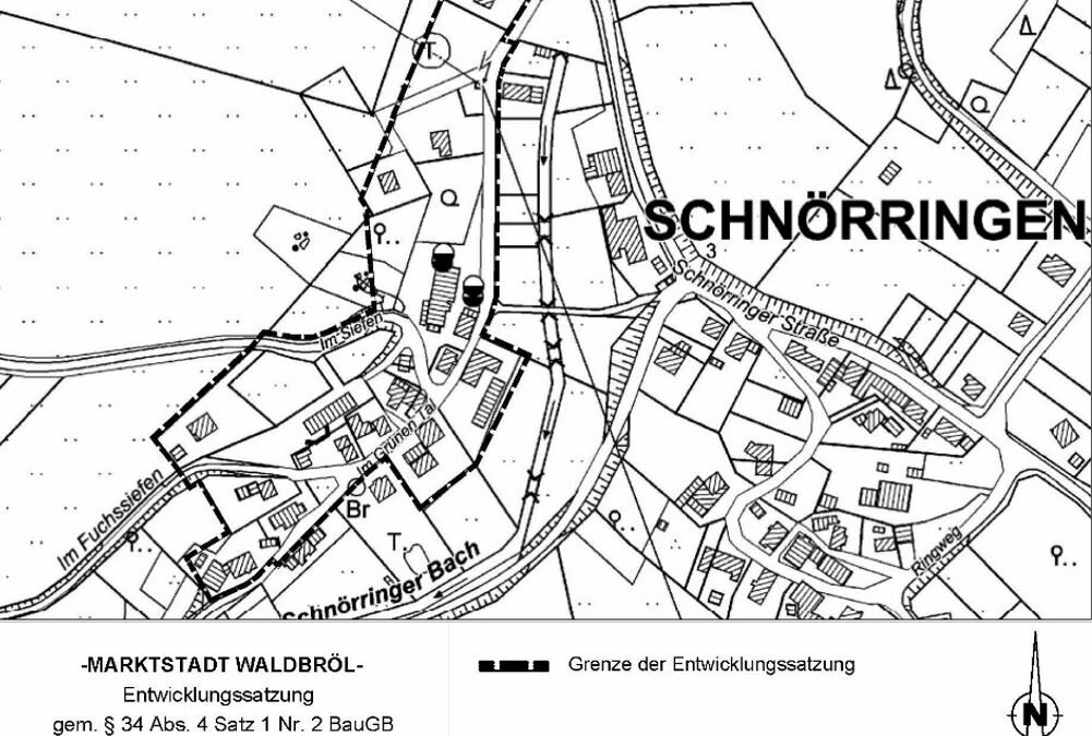 Satzung über die Festlegung des im Zusammenhang bebauten Ortsteiles Waldbröl „Schnörringen – West“