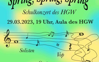 „Spring, Spring, Spring“ – Kunterbuntes Frühlingskonzert des HGW