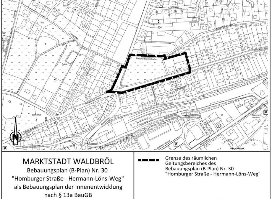 Bebauungsplan Nr. 30 „Homburger Straße – Hermann-Löns-Weg“ als Bebauungsplan der Innenentwicklung